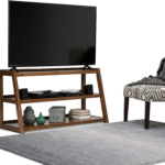 Upgrade Your Entertainment Space with the SIMPLIHOME Sawhorse SOLID WOOD Universal TV Media Stand